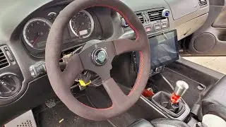 how to install 350mm aftermarket steering wheel jetta mk4 1.8t