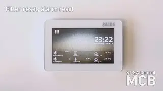 Filter reset, alarm reset (ST-SA-Control MCB quick instructions)