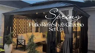 Small Patio Spring Refresh & Gazebo Setup | Decorate with Me