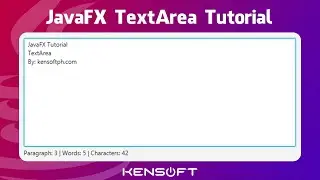JavaFX TextArea Tutorial For Beginners