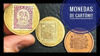 Sello Moneda de Cartón de Il República Guerra Civil Española