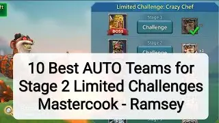 Lords mobile crazy chef stage 2 Mastercook Ramsey challenge fully auto?!