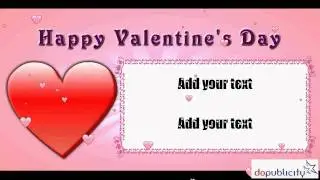 Digital Signage Content Template for Valentines Day Greeting