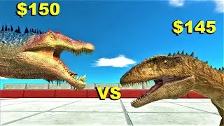 Spinosaurus vs carcharodontosaurus 5 round no cut Animal Revolt Battle Simulator