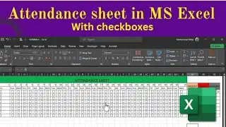 How to make attendance sheet in Excel|How to create Attendance sheet in Microsoft Excel