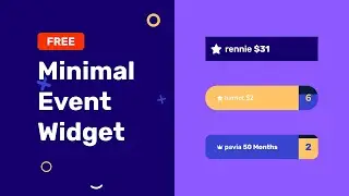 FREE Minimal Event Bar Stream Widget for StreamElements & OBS Studio