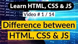Difference between HTML CSS Javascript - HTML complete tutorial