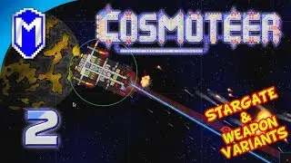 Cosmoteer - The Railgun Turret - Let's Play Akinata's Weapon Variants & Stargate Mod Gameplay Ep 2
