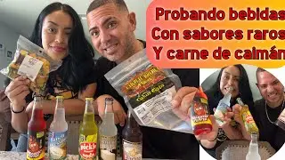 Probando bebidas  raras y carne de caiman