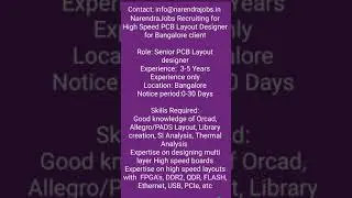 Hiring High Speed PCB Layout Designer and Lead | Hardwar  | VLSI