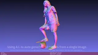 Using A.I. to auto generate 3D models from a single image.