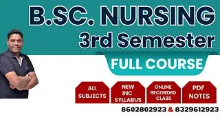 B.Sc. Nursing 3rd Sem Best Books and Online Classes | New INC Syllabus 2023-24 | Online Class