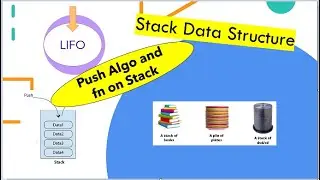 Push operation and it's algorithm in stack | Push Algorithm | Push function in stack | Stack(Part-2)