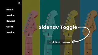 How to Create Side Navigation Bar Using HTML and CSS | Collapse Navigation Bar
