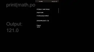Python : math.pow() method