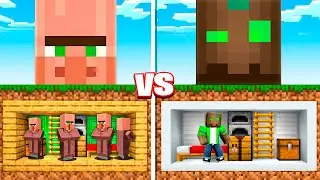 Base Secreta ALDEANO vs Base Secreta TROLERO en Minecraft