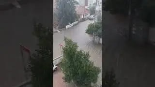 Анталия. Гроза и Ливень! Потоки воды. #анталиятурция#погодавтурции