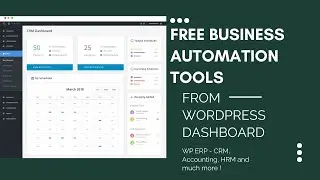 Free ERP from WordPress Dashboard | Automate Your Accounts, HR and CRM Business System