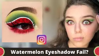 Watermelon Eyeshadow Tutorial Fail...Sort of?