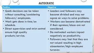 ~TOPIC 8 Leadership and management   Recording   auto, demo and laizes