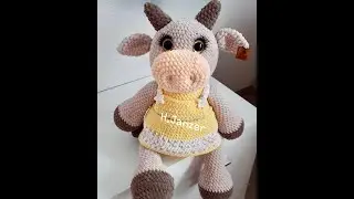 Вязаная корова по мк Галины Никитиной , 1 часть, knitted cow, all subtitles