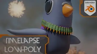 Blender Timelapse - LowPoly Cher Ami Pidgeon