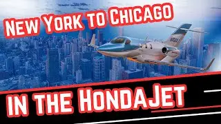Departure from New York to Chicago with HondaJet