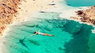 Swimming In Pool In Desert