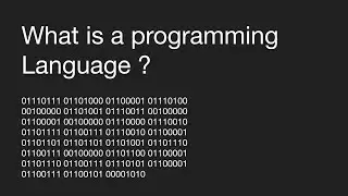 What is a programming language and a compiler ?