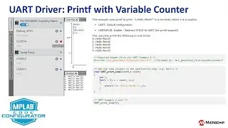 MCC Melody UART Driver: Printf with Variable Counter