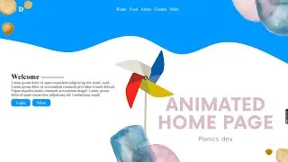 Animated Home Page with wave image in html & CSS | 2020