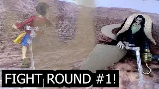 LUFFY VS CROCODILE FIGHT ROUND #1! A ONE PIECE STOP-MOTION!