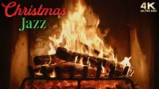 🔥 Christmas Fireplace w/ Relaxing Christmas Jazz Music 🌲🔥 Instrumental Christmas Fireplace Ambience