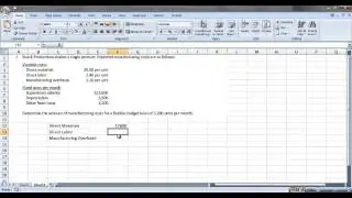 ACC 121 - Preparing a flexible budget