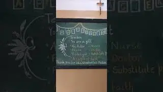 Teachers day blackboard decoration