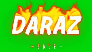 Daraz Fire Text Animation in Green Screen| Fire Text Animation