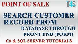 Point of Sale with C# and SQL Tutorial - Search record from sql database from user interface screen