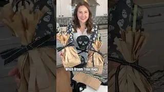 Witch Broom Treat Bags for Halloween Goodies #Shorts #HalloweenTreats #Halloween2024 #HalloweenIdeas
