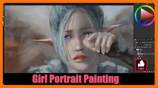 【Paint】Photoshop Portrait Painting \ Girl人像绘画 |  Flyfish