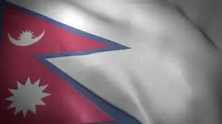 Nepal Flag - Realistic - Waving Flag - Full HD - 1080 - Seamless Loop