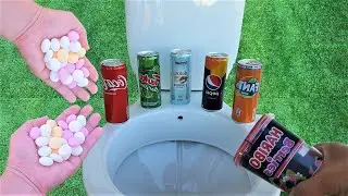 Experiment Toilet Stretch Haribo Candy Armstrong Coca Cola Fanta Fruco Pepsi Detox ve Mentos