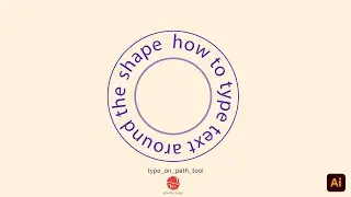Wrap a text around a shape in adobe illustrator | Type on a path tool