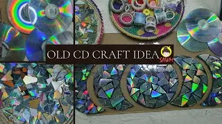 Old CDs craft. DIY Home Decoration idea. Recycling old CDs.