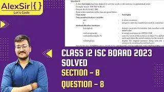 CLASS 12 ISC COMPUTER BOARD 2023 Question 8