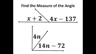 Find the Measure of Each Angle, Complementary & Supplementary Ex