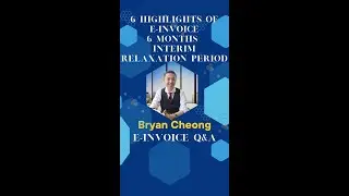 6 Highlights of e-Invoice 6 months Interim Relaxation Period