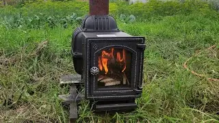 Ставлю новую печь в старую баню