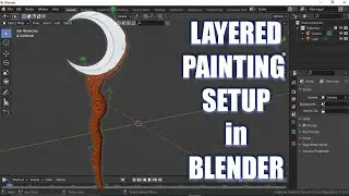 Layered painting setup in BLENDER