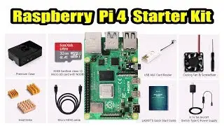Raspberry Pi 4 ready to GO Starter Kit. Pi 4 + Case + Fan + Micro SD Card & More