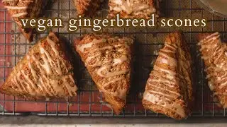 Vegan Gingerbread Scones with Maple Glaze